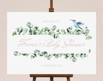 Botanical Baby Shower • Bespoke Welcome Sign • Personalised