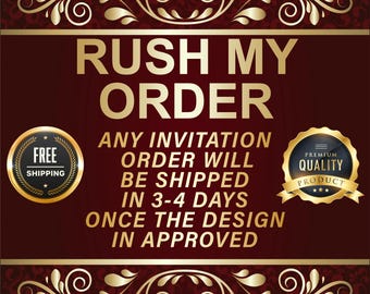 Rush Order Printing Service: Invitations, Save the Dates - 4 Day Turnaround