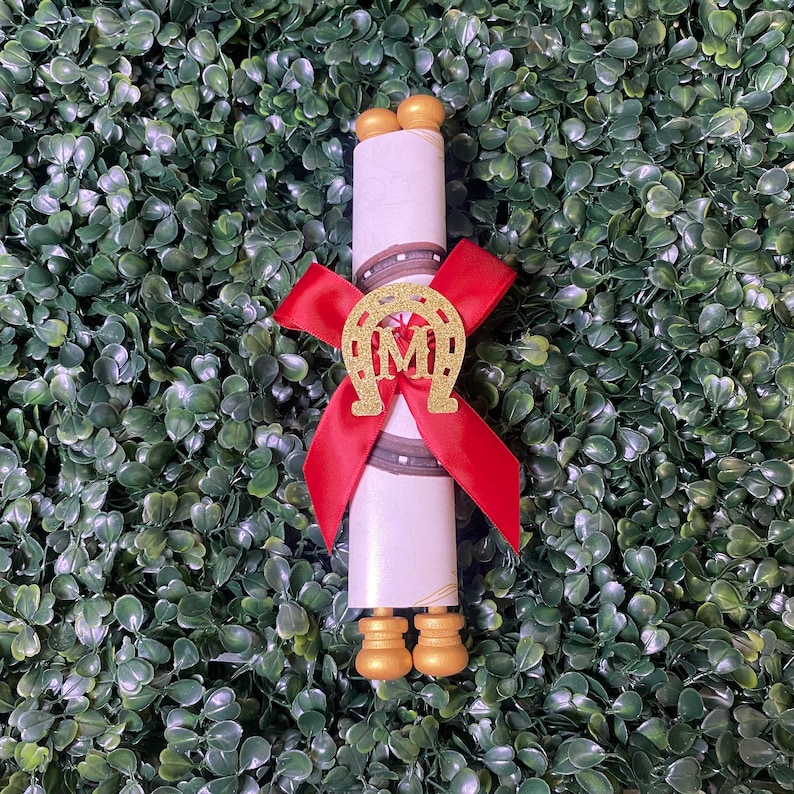 Charro Scroll Quinceanera Invitation: Red & Gold, Wood Rods - Etsy