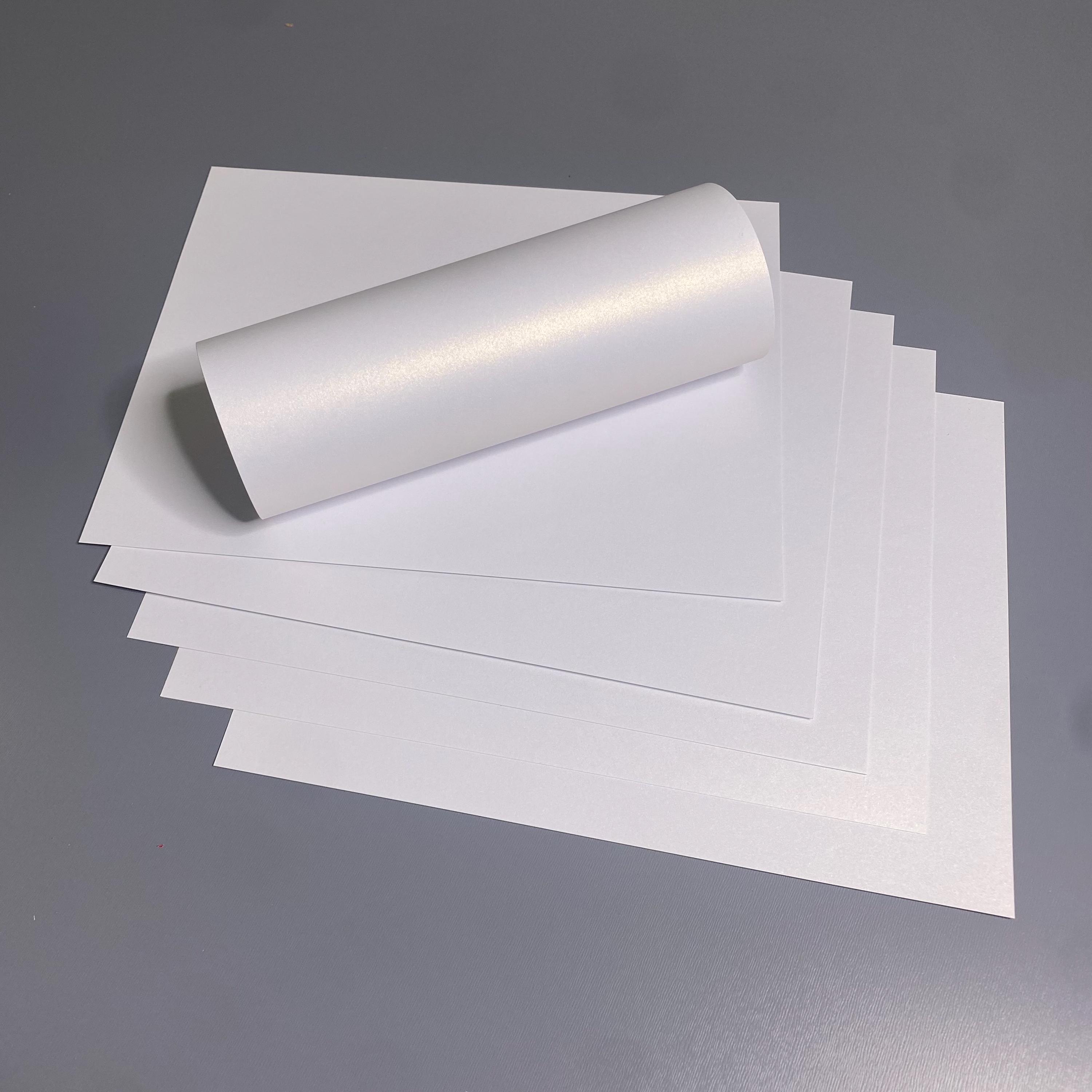 Ice White Pearlescent Paper CardStock, Shimmer Paper, Invitation Paper, A4 Metallic Cardstock Paper White Pearl Paper, Paper 250gsm / 92Lb