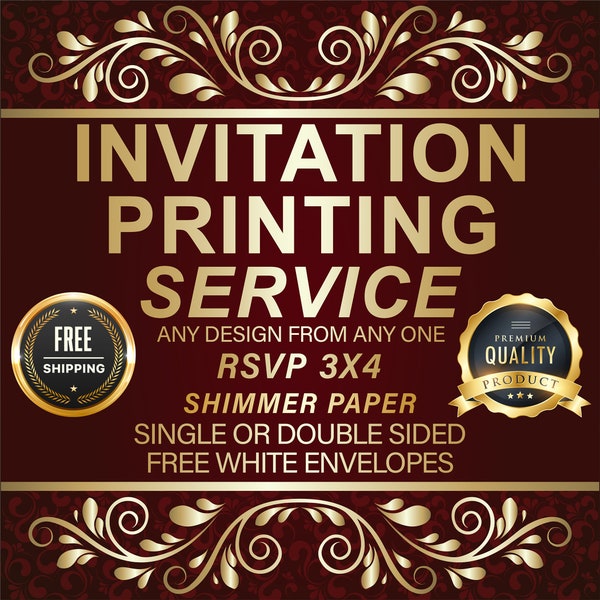 RSVP Printing Service, Invitation RSVP Printing, Print Cardstock, Printed Invites, announcements, Save the dates, Shimmer Paper 3x4