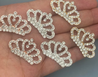 Rhinestone Mini Princess Crown Flatback: Tiara Embellishment