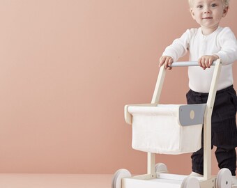 kids wooden shopping trolley