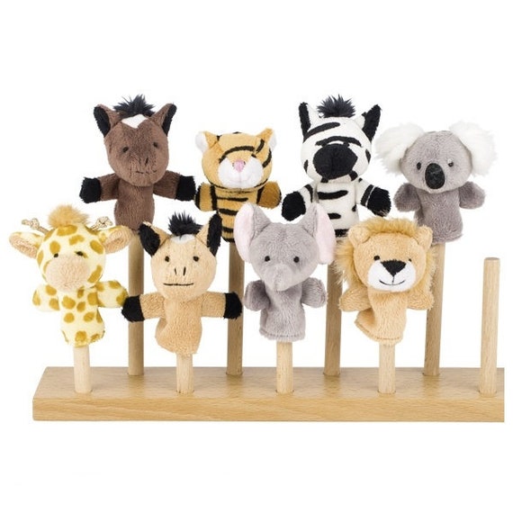 finger puppet of wild animals