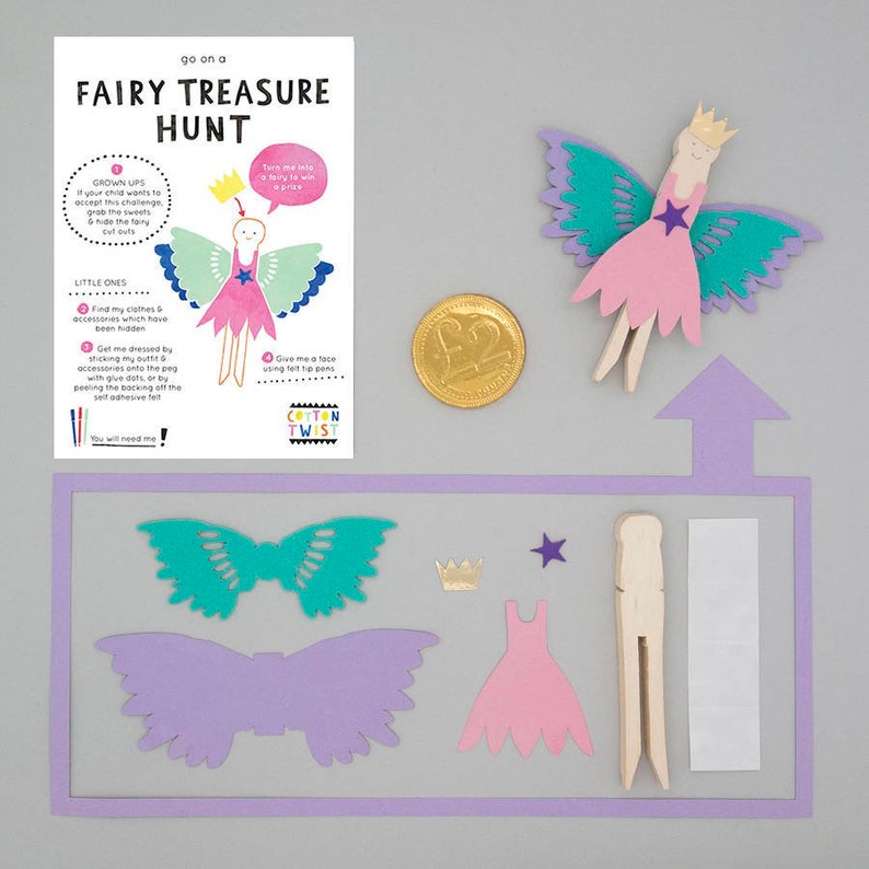 Make Your Own Fairy Peg Doll Kit Fairy Party Kids Craft Etsy