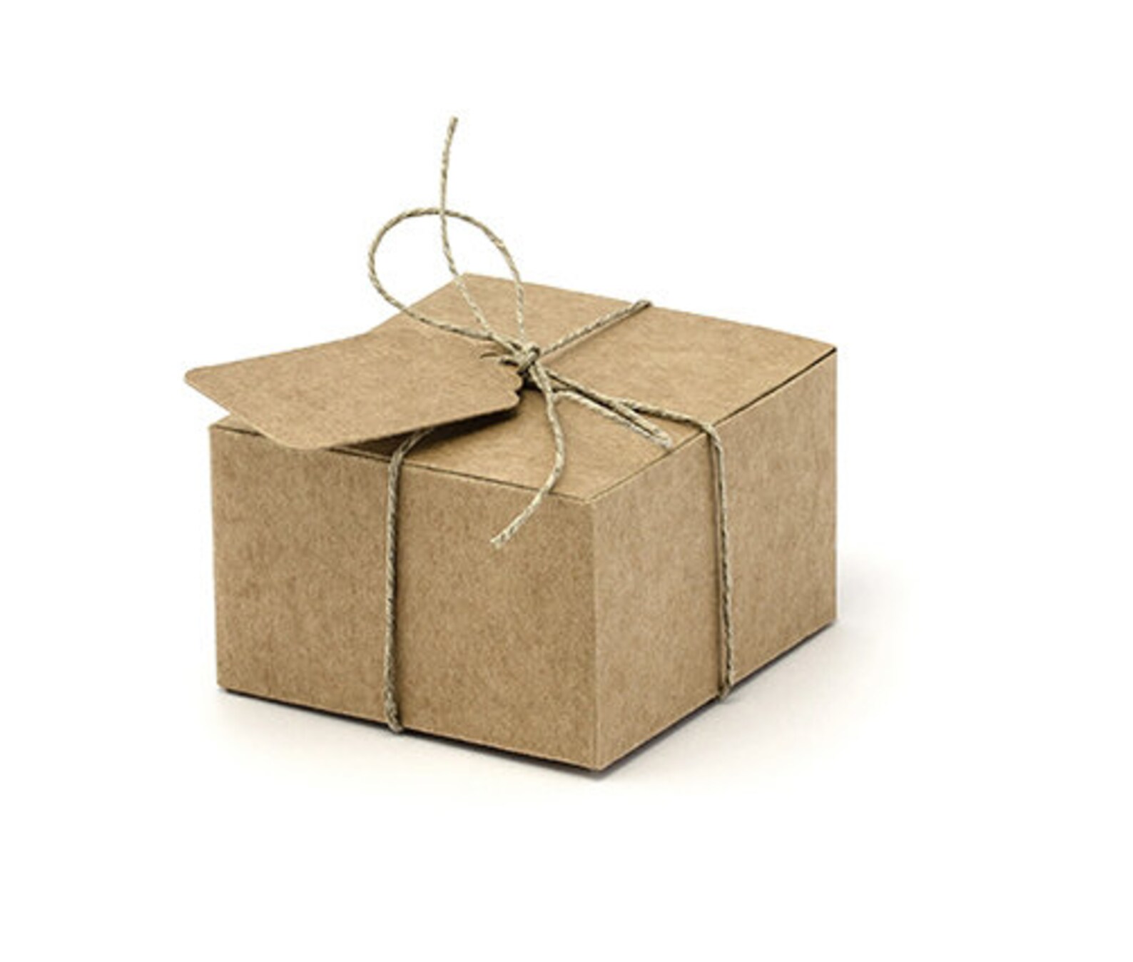 Kraft Favor Box & Twine pk10 Etsy