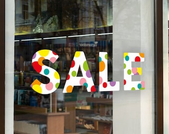 Colourful Sale Shop Window Sign