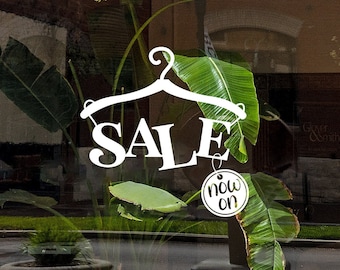 Sale Now On Window Vinyl Sign - Removable Vinyl Decal - Promotional Shop Window Sticker - Sale Window Sticker - Retail Display Sale