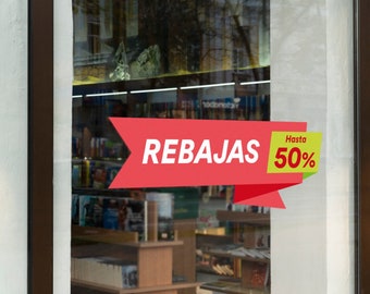 Rebajas Spanish Customisable Sale Shop Window Sign