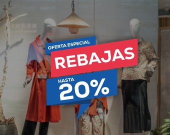 Spanish Sale Shop Window Decal