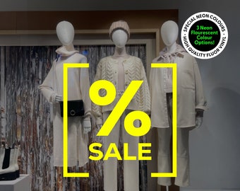 Sale % shop window sticker