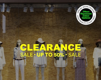 Clearance Sale Sign Window Decal