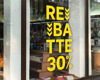 Rabatte - Customisable German Sale Window Sign