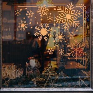Weihnachts-Eckendekoration Fensteraufkleber, Schaufensterdekoration, Frohe Weihnachten, saisonale Fensterdekoration, Abnehmbares Fenstervinyl
