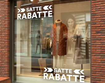 Satte Rabatte - Set of 2 German Window Sale Signs