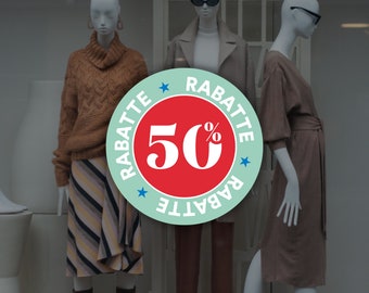 Rabatte German Customisable Sale Shop Window Sign