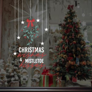 Christmas Window Sign - Christmas Window Decal, Removable Window Vinyl Sign, Christmas Window Decoration, Seasonal Decor