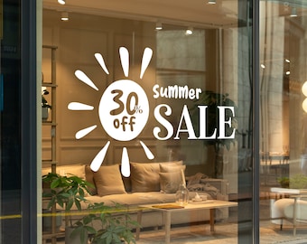 Summer Sale Window Sign - Removable Vinyl Decal