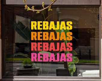 Rebajas - Spanish Shop Window Sale Sign