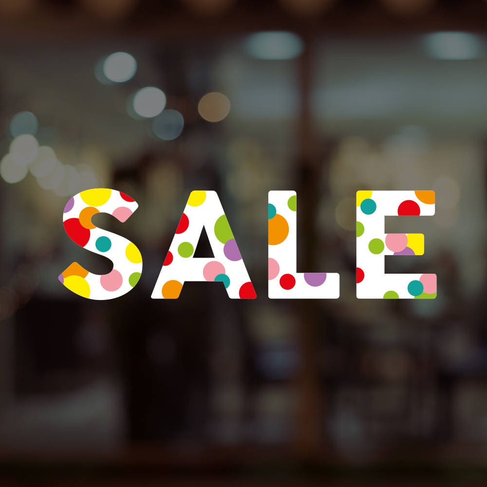SALE Shop Window Vinyl Sticker Splash Advertising Retail Sign Decals SALE Shop Window Vinyl Sticker Splash Advertising Retail Sign Decals