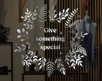 Christmas Window, Wall Vinyl Decal, Shop Retail Window Display, Merry Christmas Decal, Season's Greetings, Seasonal Window Decoration