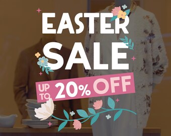 Easter Sale Shop Window Decoration - Removable Retail Sign - Self Adhesive Removable Vinyl Sticker - Easter Eggs Decoration - Sale Shop Sign