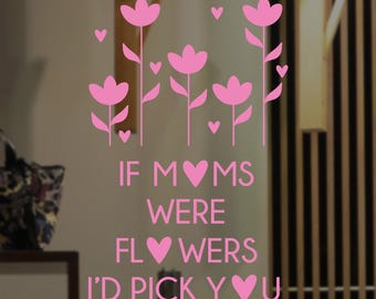 Mother's Day Flowers Window Decal -  Happy Mother's Day - Removable Retail Display Vinyl - Mother's Day Window Sign - Shop Front Sticker