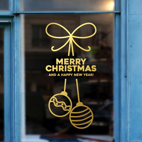 New Year Christmas Window Sticker for Festive Season