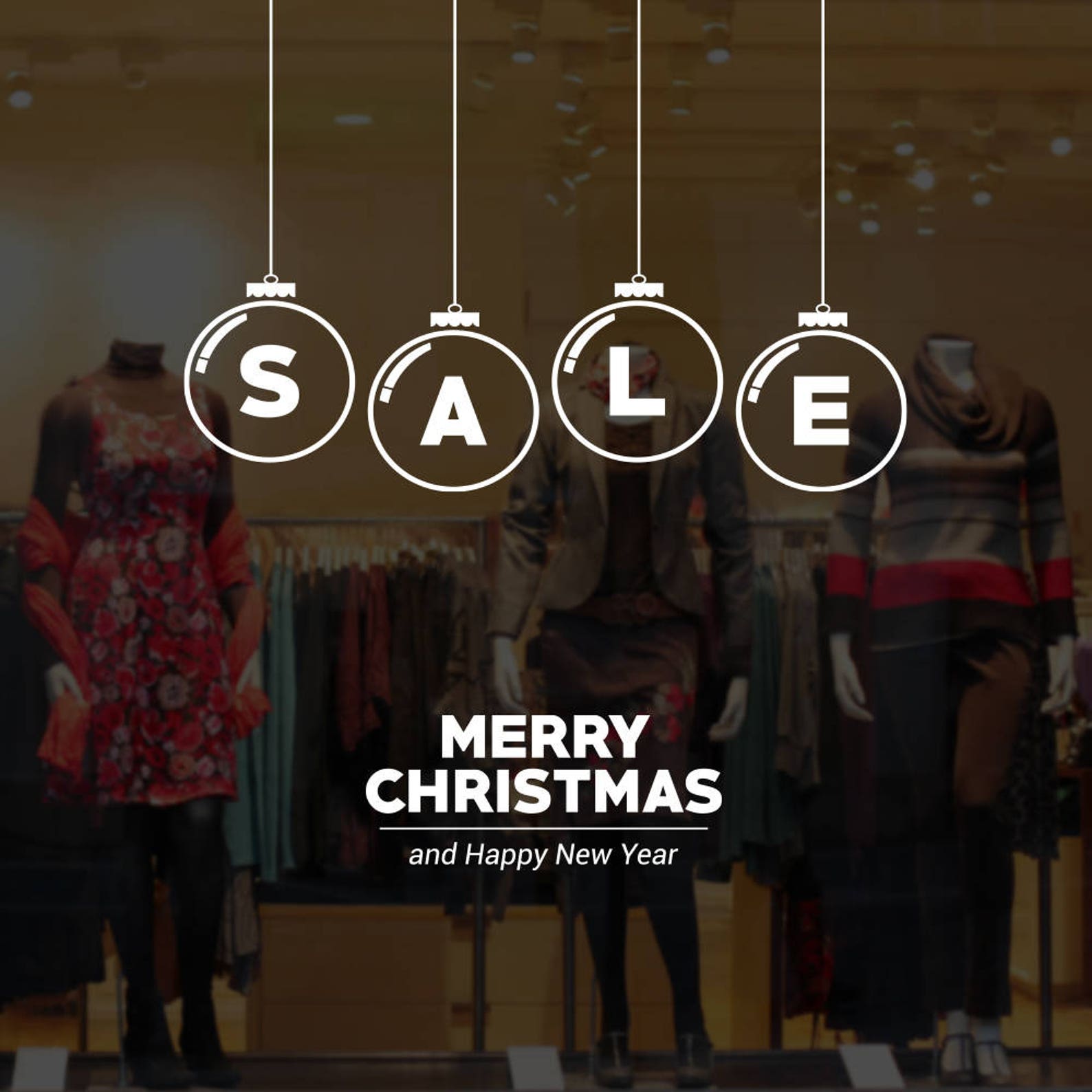 Christmas Sale Shop Window Decal Shop Window Sale Sign Etsy