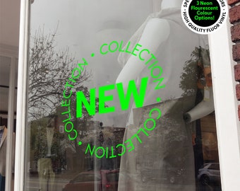 New Collection shop window sticker