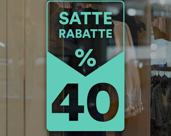 Satte Rabatte - Customisable German Sale Window Sign