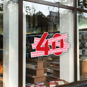 Rebajas Spanish Customisable Sale Shop Window Sign - Removable Vinyl Decal - Sale Shop Window Vinyl Sticker - Sale Window Sticker