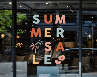 Tropical Summer Sale Shop Window Sign