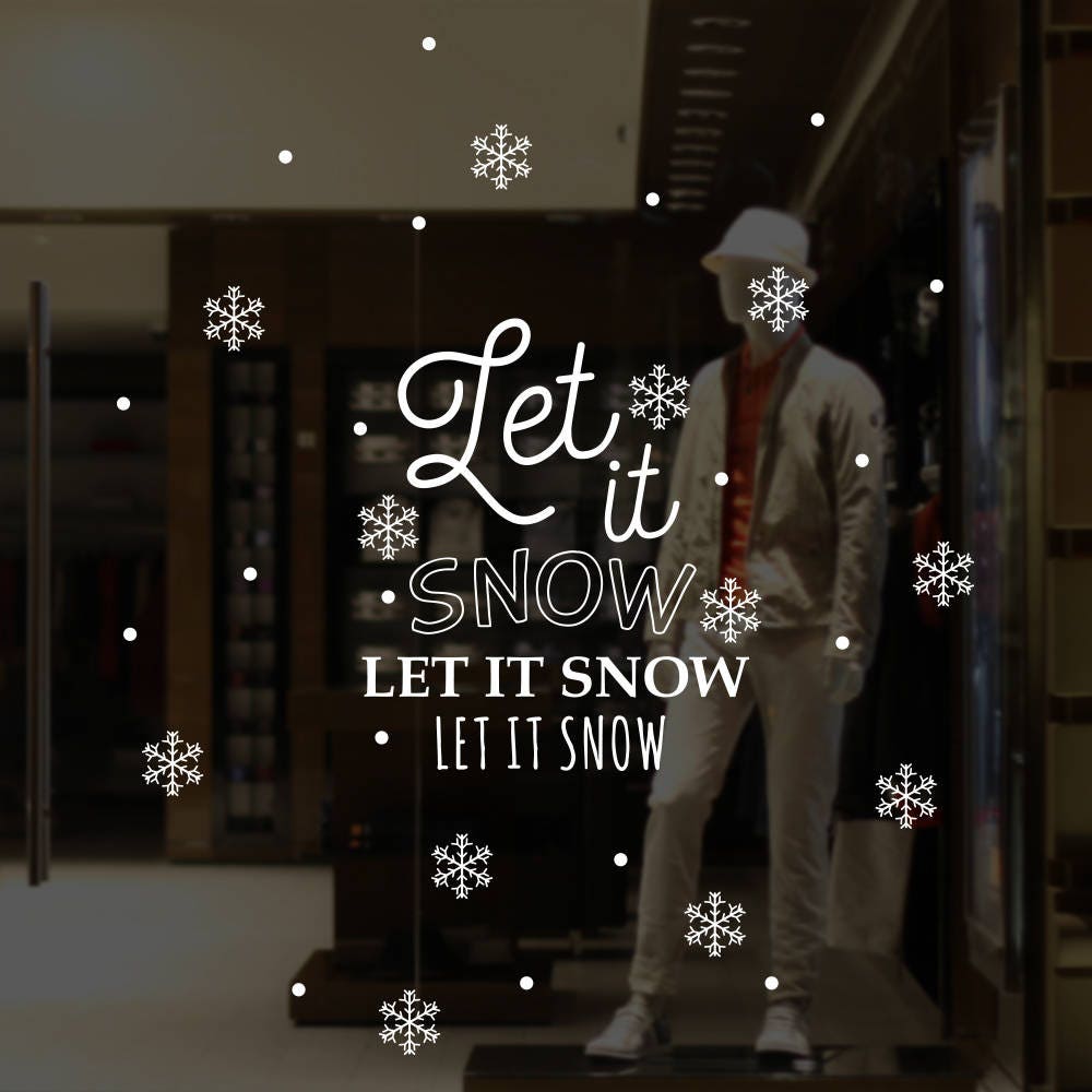 Let It Snow Stickers - Houseplant Theme Stickers - Christmas