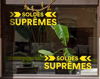 Soldes Suprêmes - Set of 2 French Window Sale Signs