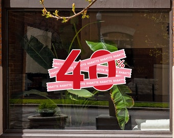 Rabatte German Customisable Sale Shop Window Sign