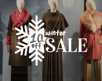 Winter Sale Window Sign Removable Vinyl Decal