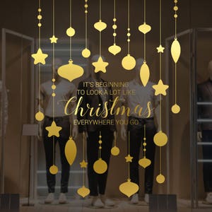 Christmas Song Shop Window Sign Removable Retail Display | Etsy