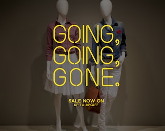 Going Going Gone Sale Window Decal