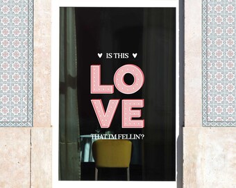 Is this love? - Valentine's Day Shop Window Decoration - Removable Retail Sign - Self Adhesive Removable Vinyl Sticker - February 14