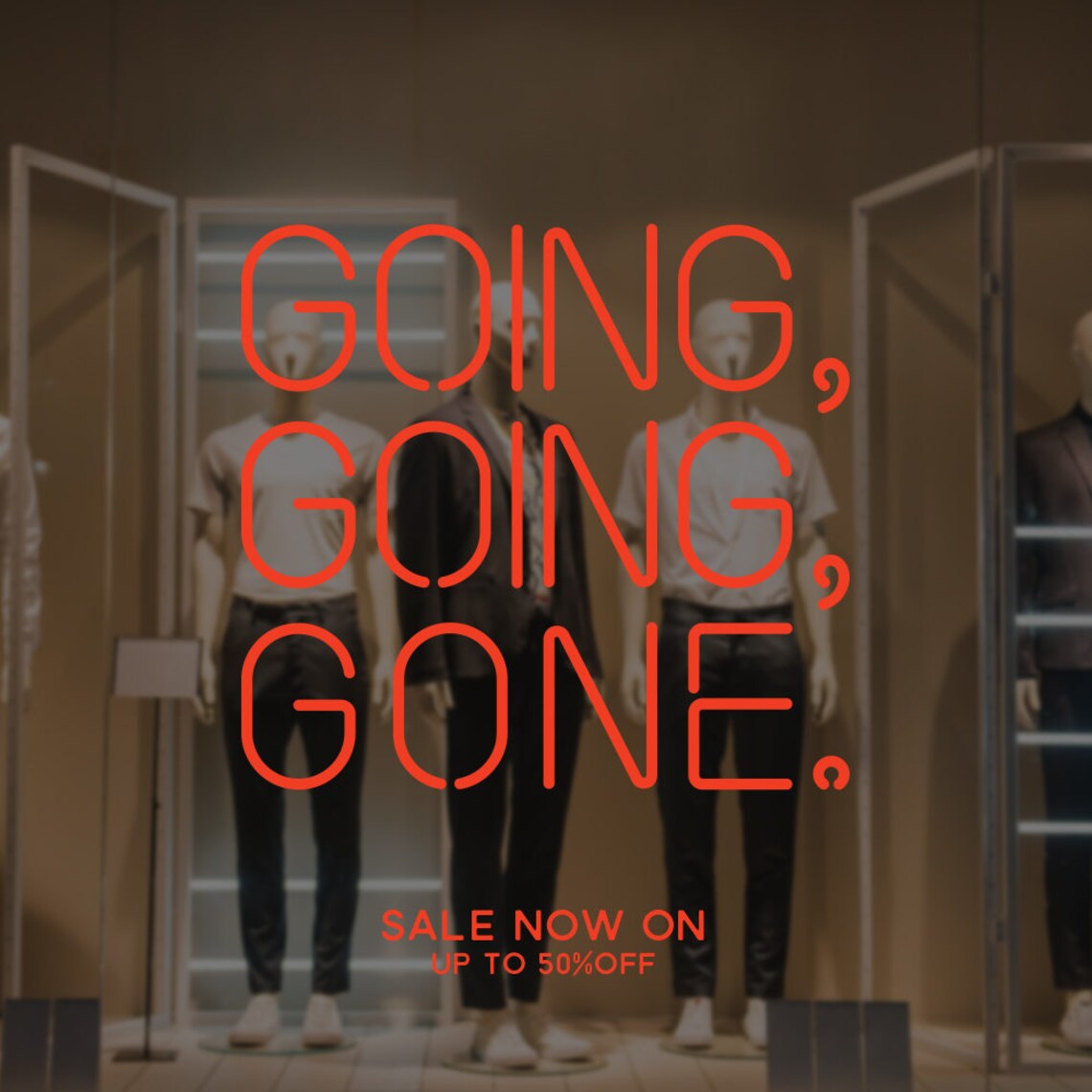 Going Going Gone Sale Window Sign Removable Vinyl Decal Etsy