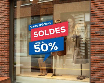 French Sale Shop Window Decal