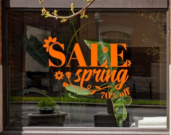 Spring Sale Window Sign - Removable Vinyl Decal