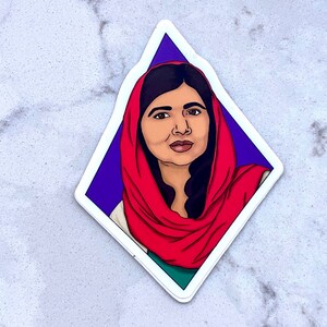 3” Vinyl Sticker Malala Yousafzai Inspiring Woman