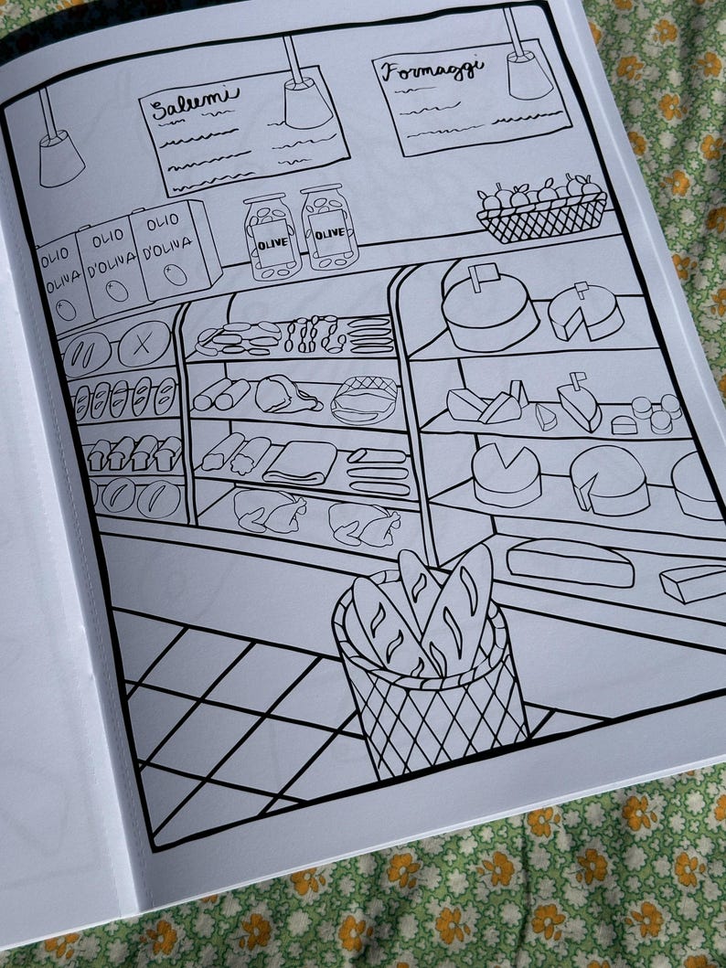 Osteria Coloring Book - Food, Italian and American culture image 7