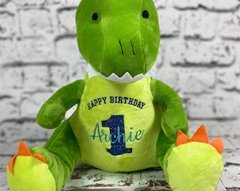 Personalisierte Dinosaurier weiches Spielzeug - Dinosaurier Teddy - Dino - Tyrannosaurus Rex Kuscheltier - Dino Plüsch Spielzeug - Baby Spielzeug - Kinder Spielzeug - neues Baby