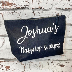Personalised Accessory Bag - Nappy Bag - Changing Bag - Accessory Pouch - Baby Pouch - Baby Shower - Baby Gift - New Baby - Bag Storage