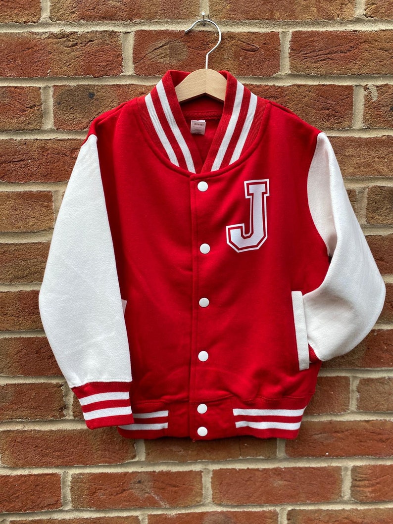 Childs Personalised Varsity Jacket Kids Jacket Boys Jacket Etsy