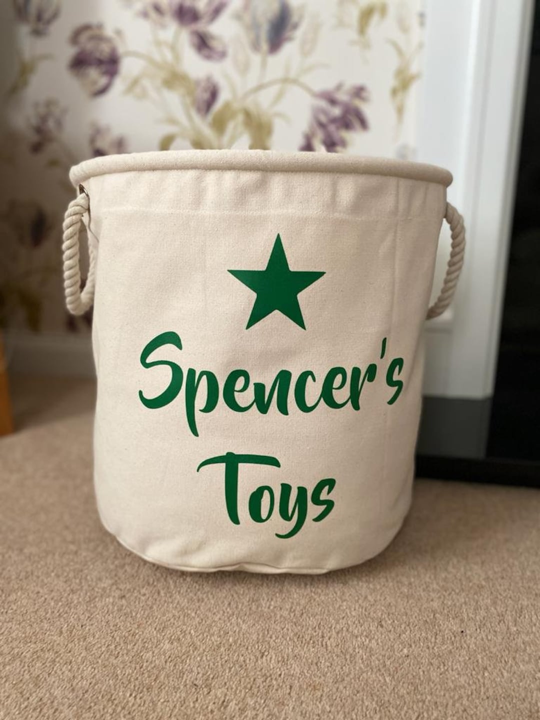 Children's Storage Bag Toy Storage Personalised Toy Bag Knitting Bag