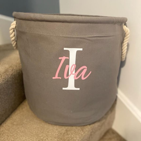 Personalised Name Storage Trug - Personalised Toy Bag - Storage Bag - Knitting Bag - Storage - Dog Toy Bag - Laundry - Trug - Storage Basket